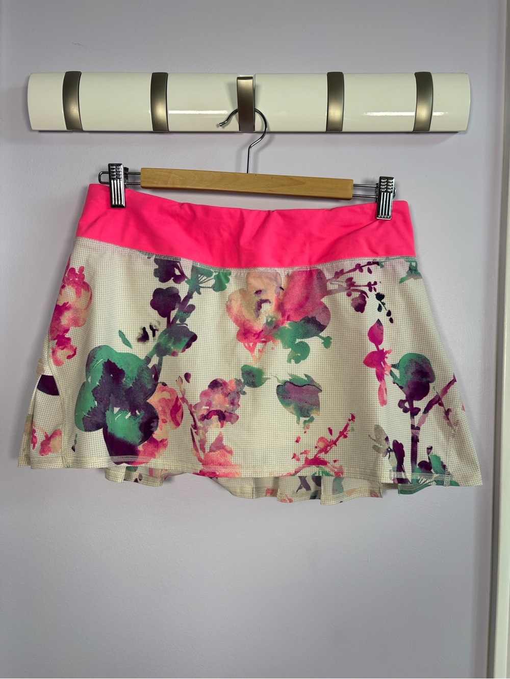 lululemon athletica Vintage Pace Setter Floral Athletic Skirt+Ruffled Back 6